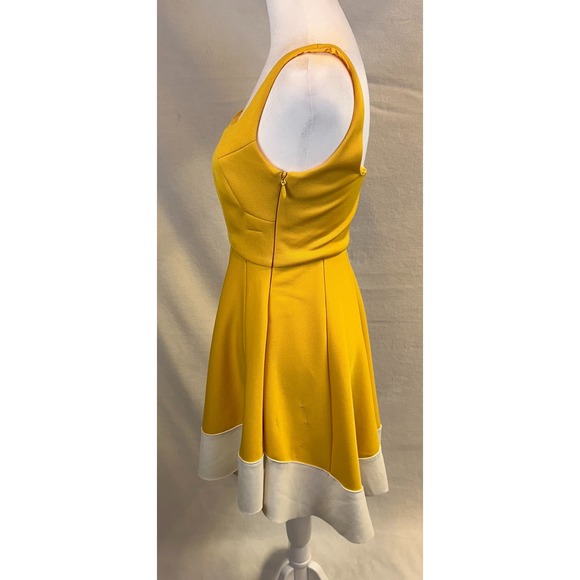 Esteban Cortazar Dress Womens Size 2 Yellow Fit Flare 60s 50s Retro Style - Picture 2 of 11